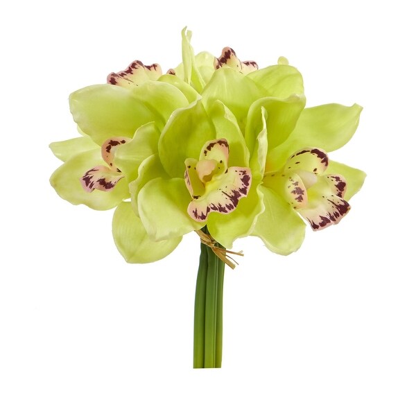 9 Cymbidium Orchid Artificial Flower Bundle (Set of 6)