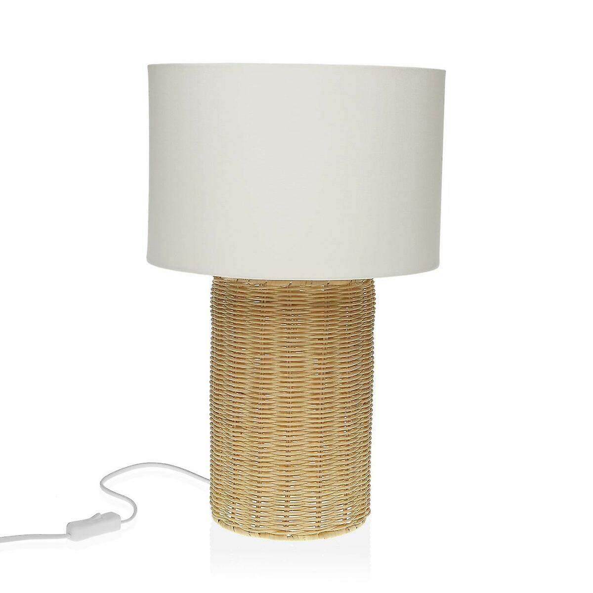 Desk lamp Rat Versa Candil Metal Cloth Linen Rattan (30 x 50 x 30 cm)