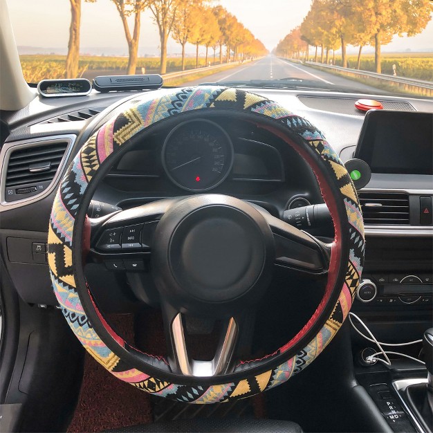 Car Steering Wheel Cover 14 17 quot x3 82 quot Multicolor