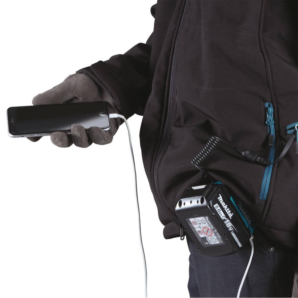 Makita 18V LXT Lithium-Ion Cordless Heated Jacket Jacket Only (Black XL) DCJ205ZXL from Makita