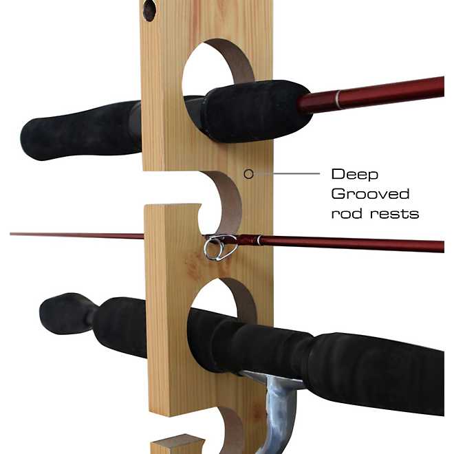 2-Piece 3-in1 11-Rod Wall or Ceiling Rod Rack