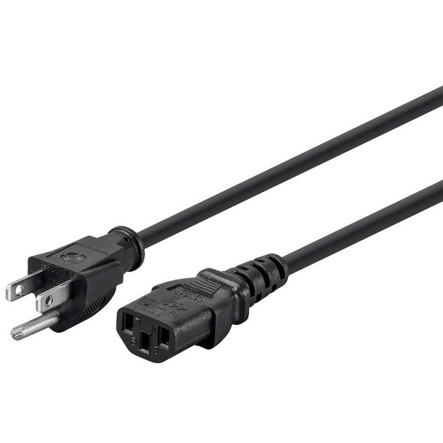 Monoprice 3 prong Power Cord 6 Feet Black Nema 5 15p To Iec 60320 C13 16awg 13a