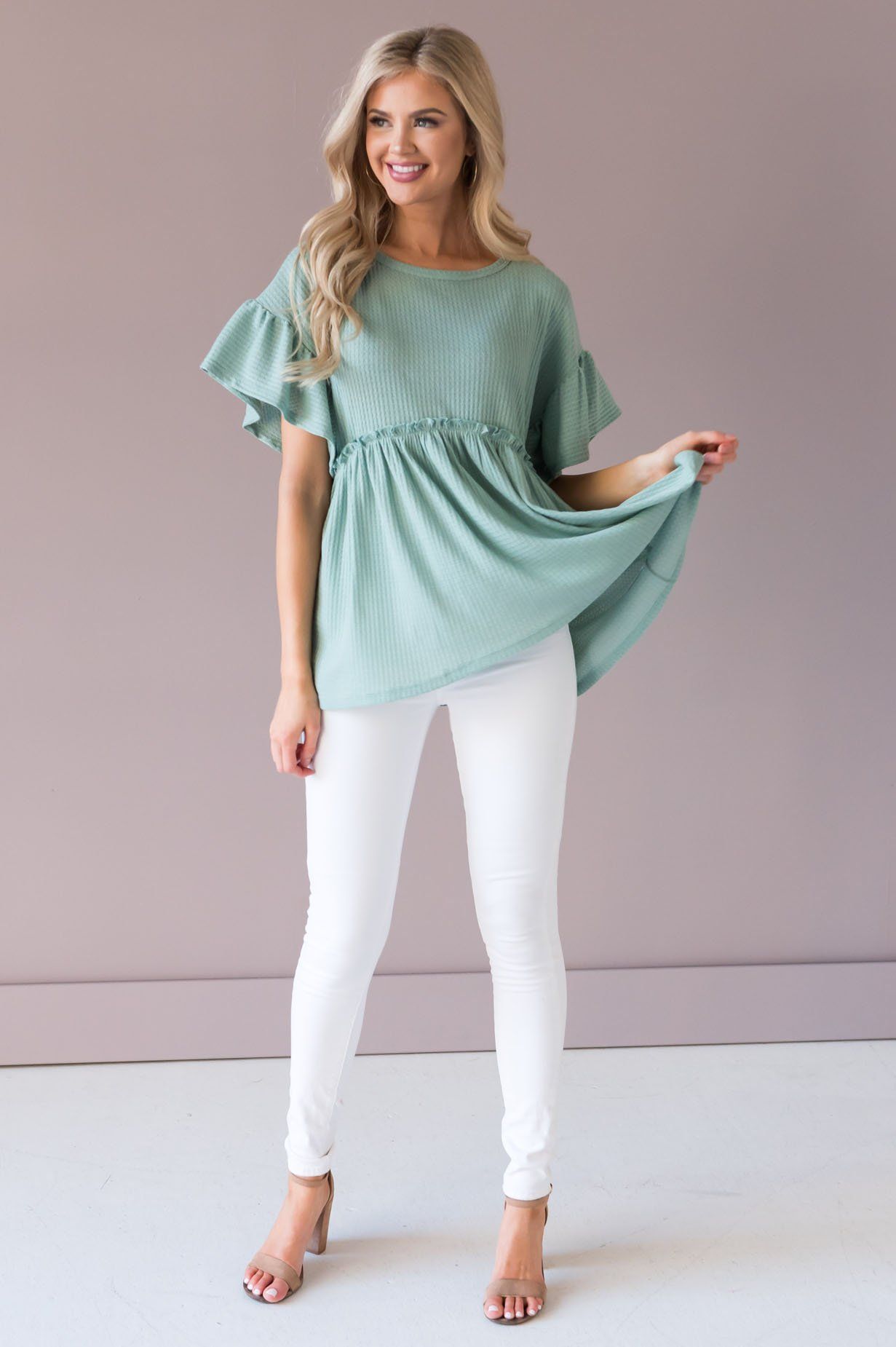 Dare To Dream Modest Babydoll Blouse