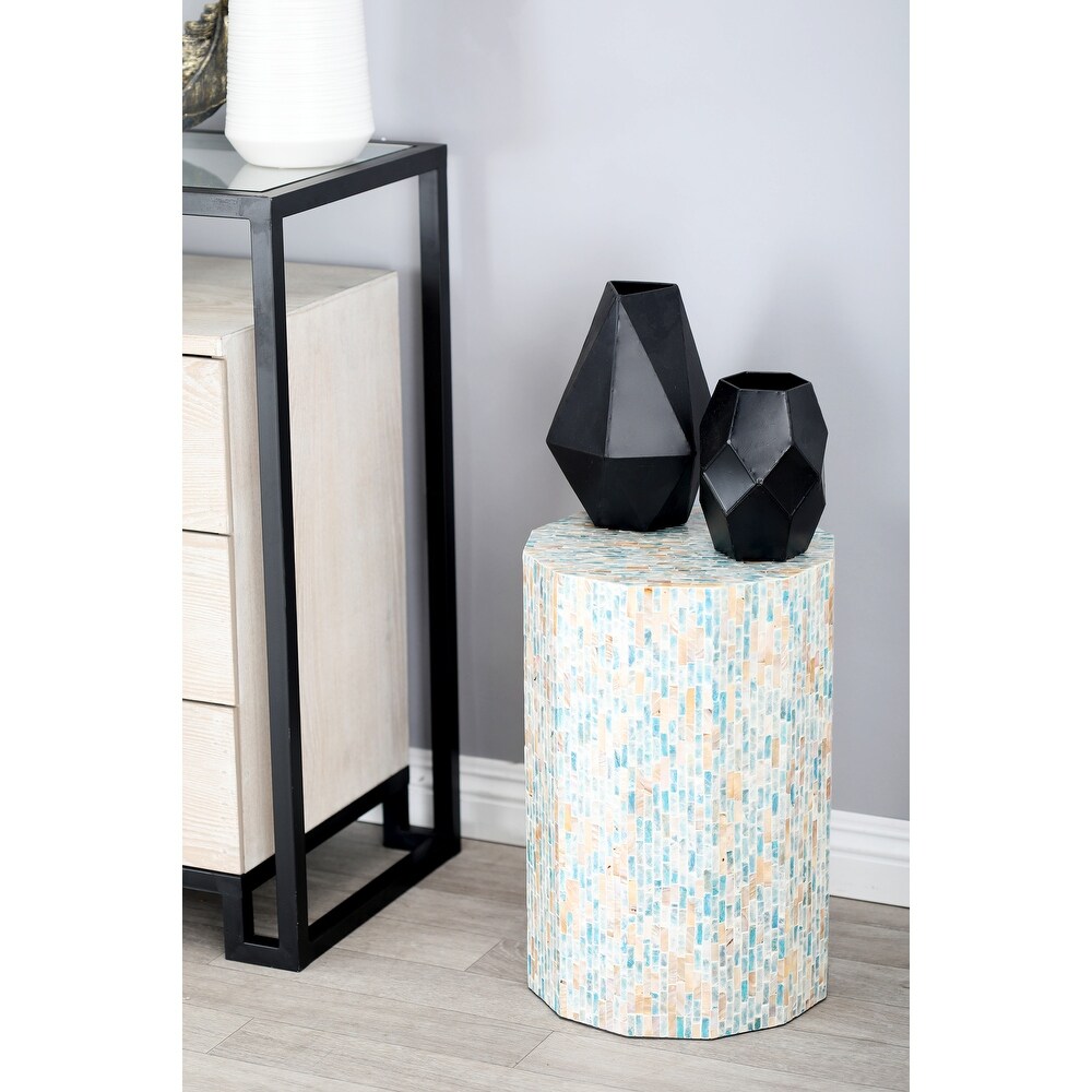 Blue Mother of Pearl Handmade Accent Table