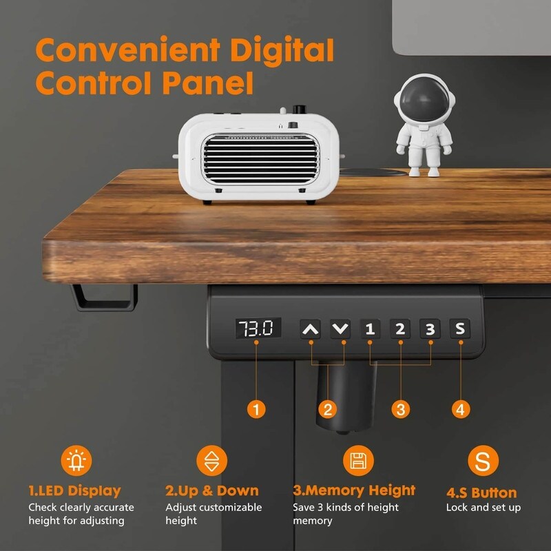 Electric Height Adjustable Ergonomic Computer Desk