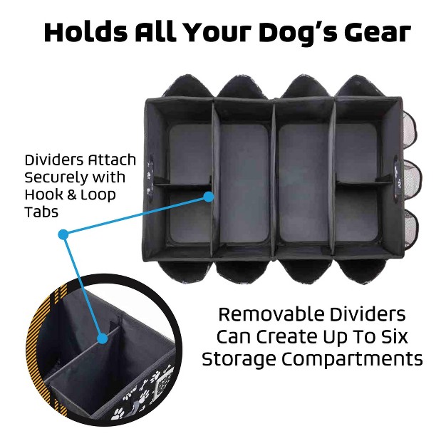 Dogssentials Collapsible Storage Organizer With Built in Waste Bag Dispenser amp 1 Bag Roll