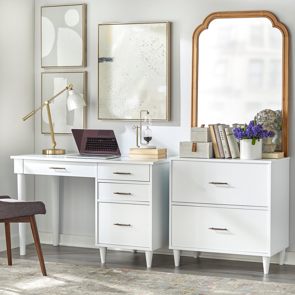 Lifestorey Ana Desk and File Cabinet Set