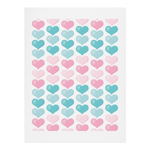 Avenie Pink And Blue Hearts Art Print Society6