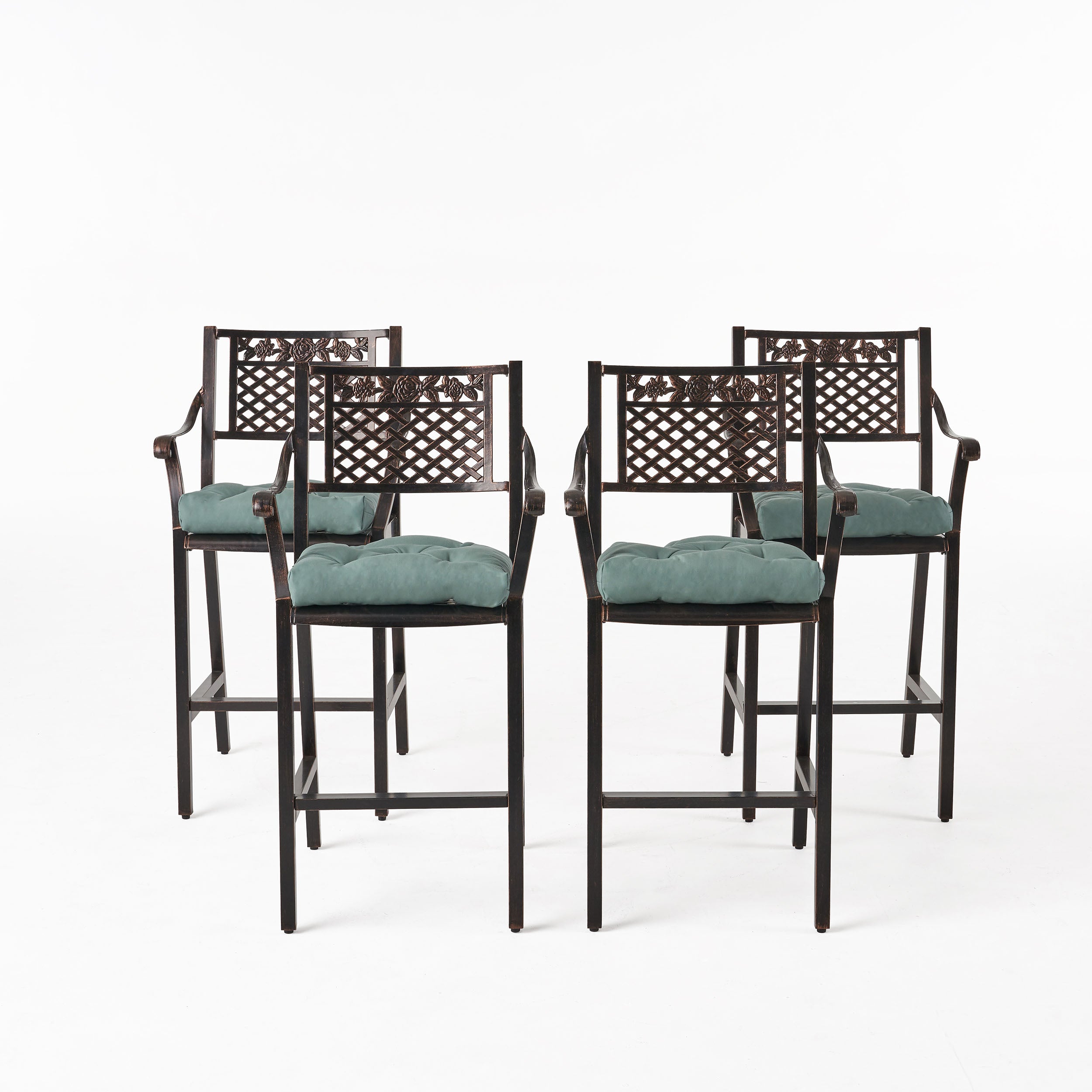 Vista Outdoor Barstool with Cushion (Set of 4)