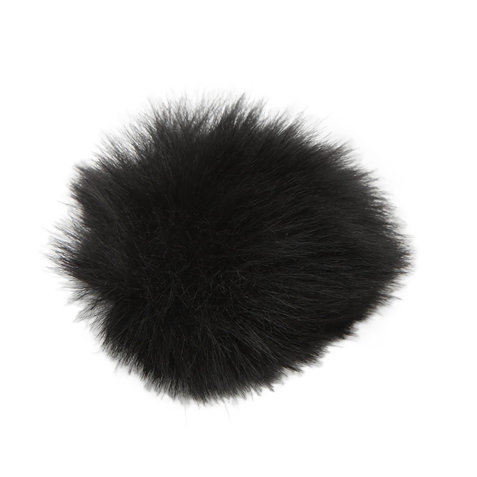 Lavalier Wind Muff Microphone Furry Windscreen Muff Lapel Microphone Cover 0.5cm / 0.2inblack
