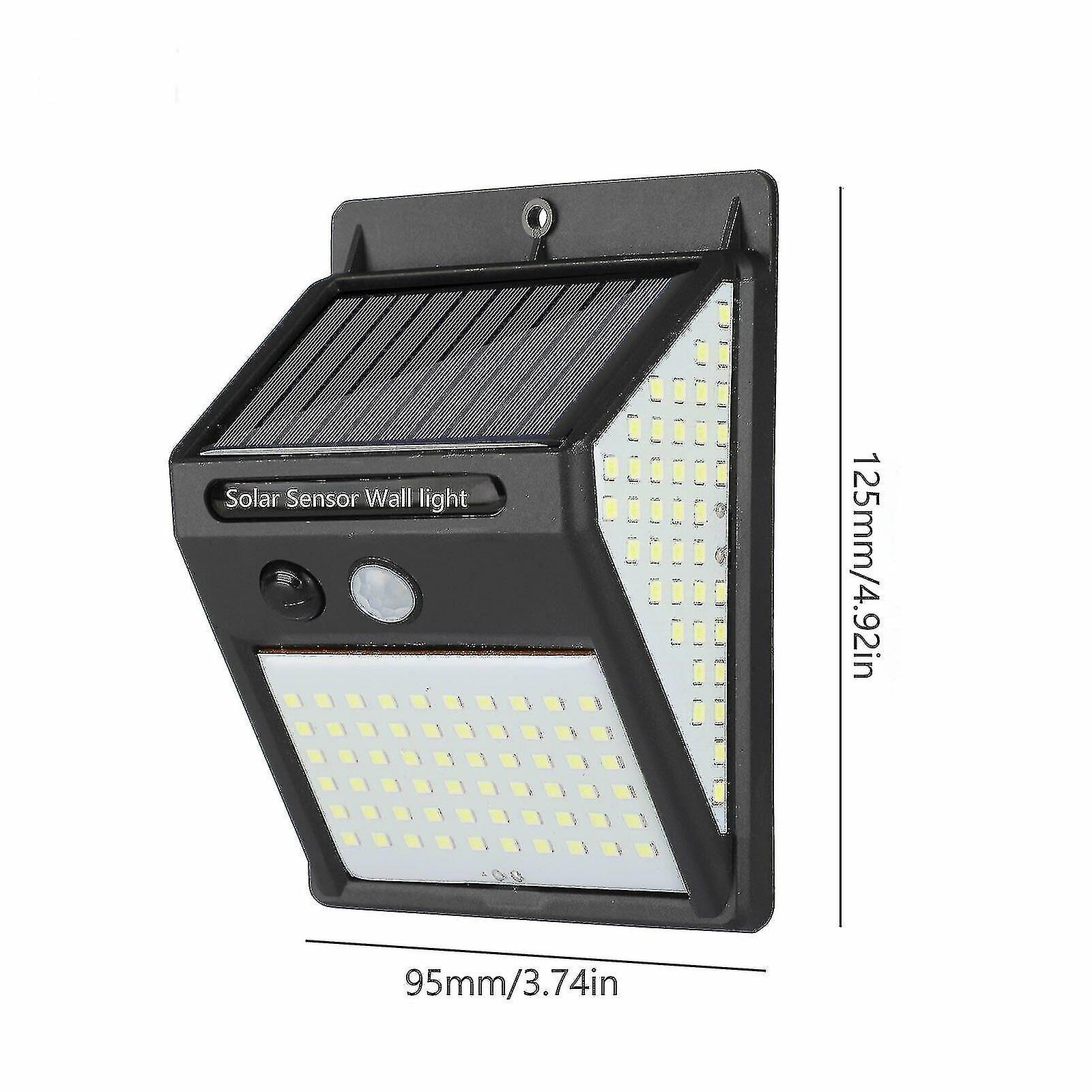 140 Led Solar Wall Lights Waterproof Outdoor Wall Lamp Pir Motion Sensor Garden Yard