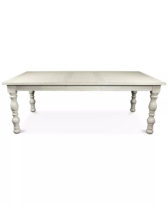 Furniture Aberdeen Off White Expandable Rectangular Dining Table