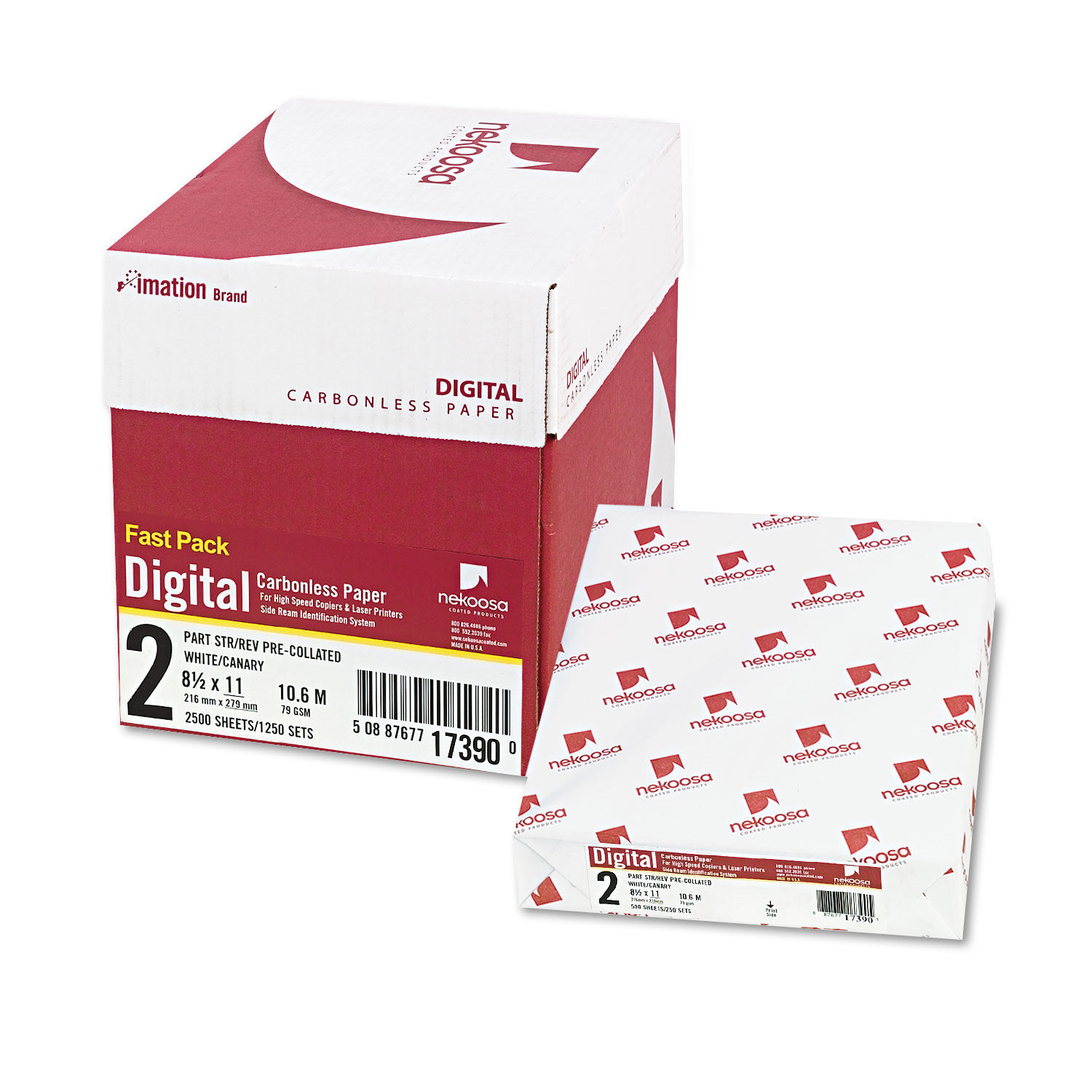 Fast Pack Digital Carbonless Paper by Nekoosa NEK17390