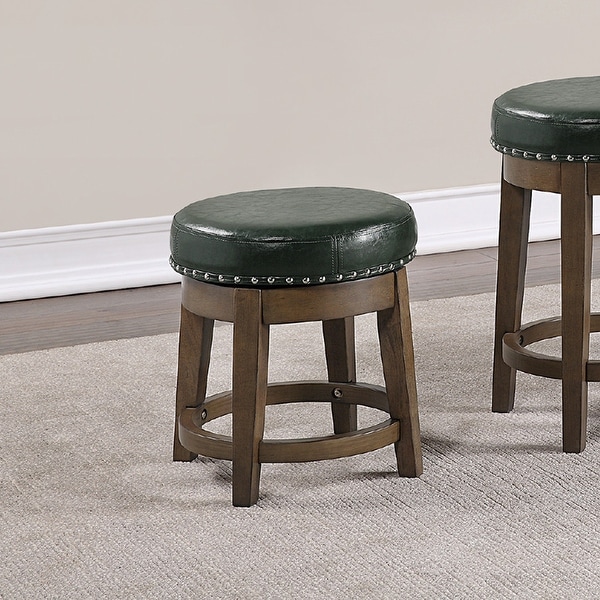 Set of 2 18 -inches PU Swivel Stool