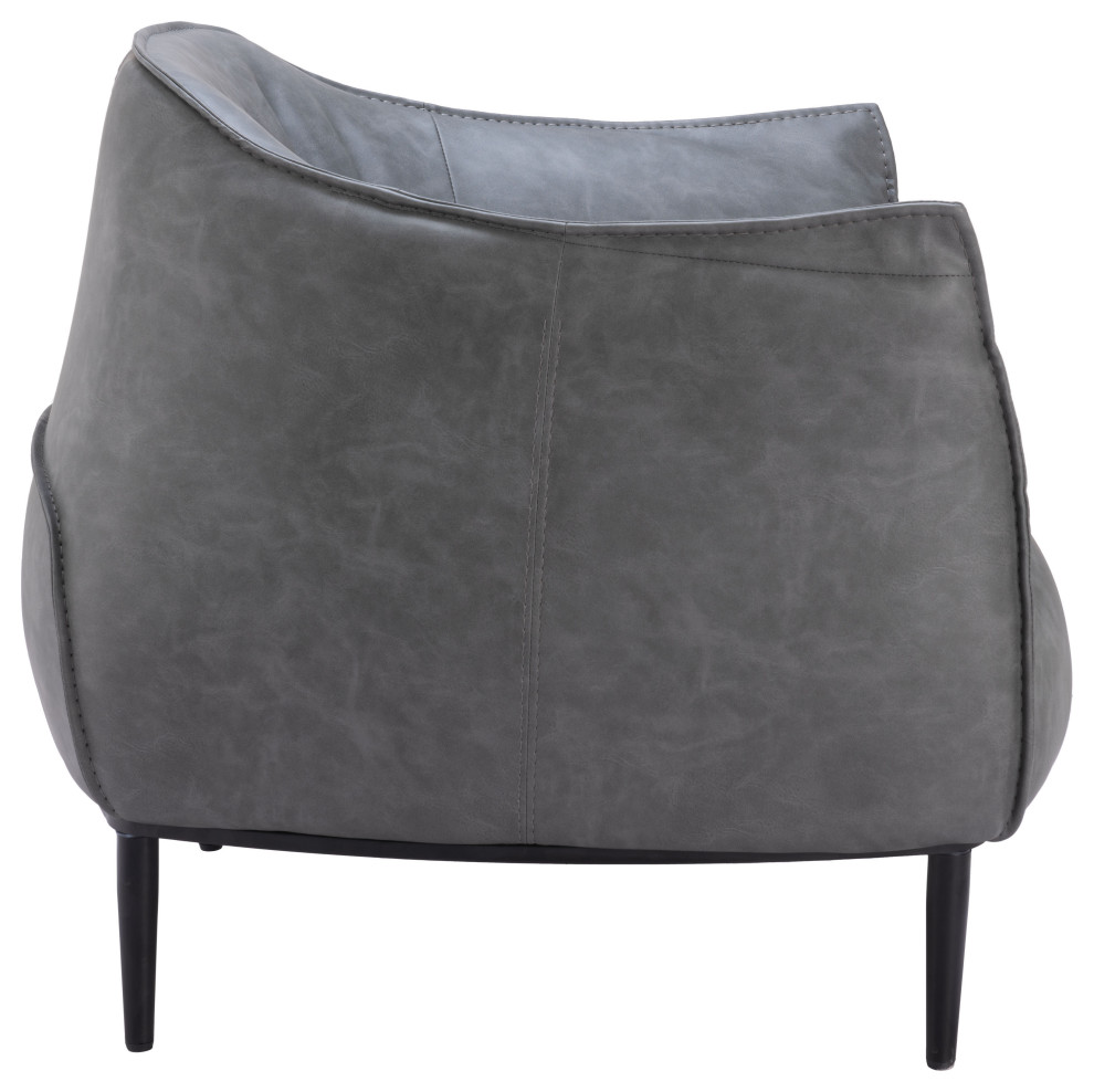 Julian Accent Chair Gray   Modern   Armchairs And Accent Chairs   by Zuo Modern Contemporary  Houzz