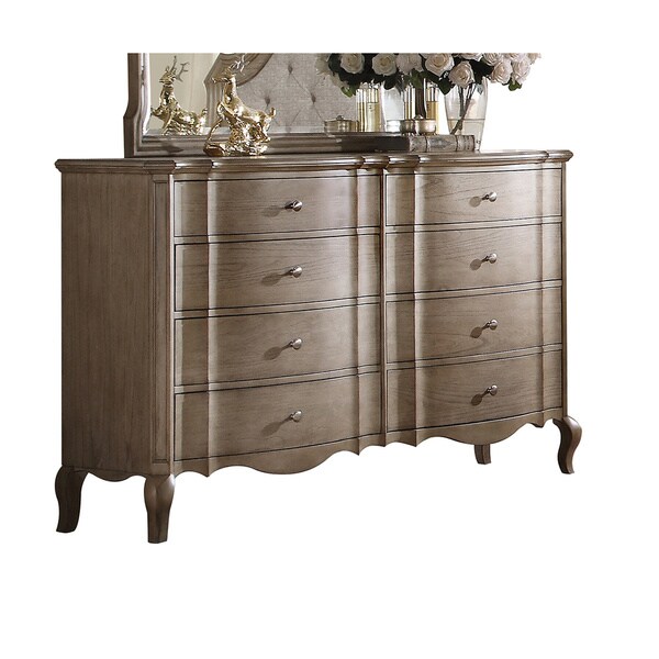 Acme Furniture Chelmsford Tan and Taupe 4-piece Bedroom Set - - 14153908