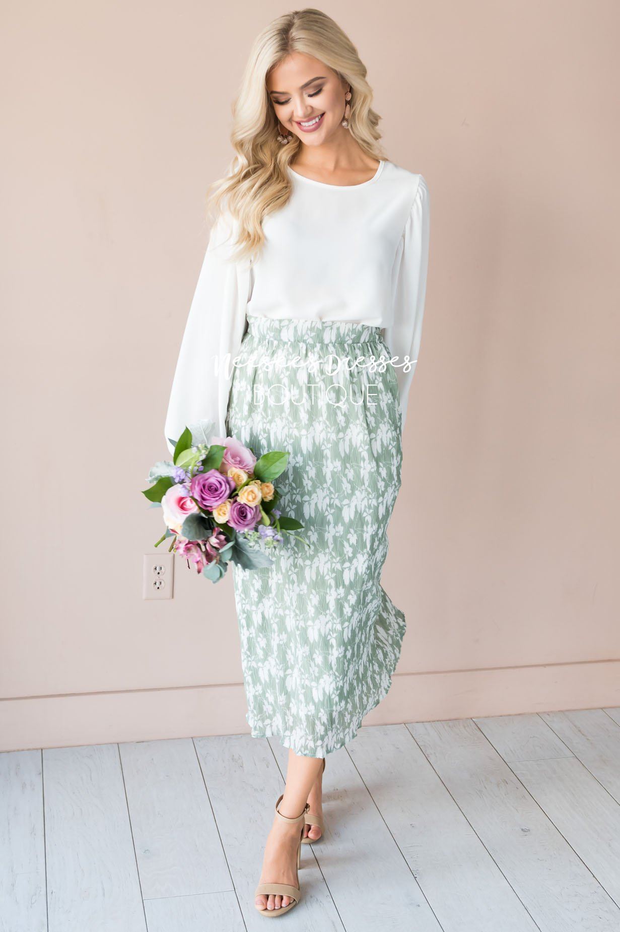 Spring is All Around Modest Skirt