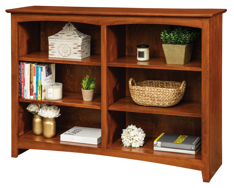 Solid Wood Six Shelf Bookcase   Transitional   Bookcases   by Arch+Haven  Houzz