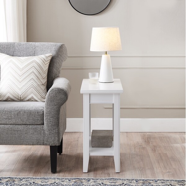 Leick Home Laurent Narrow End Table with Shelf