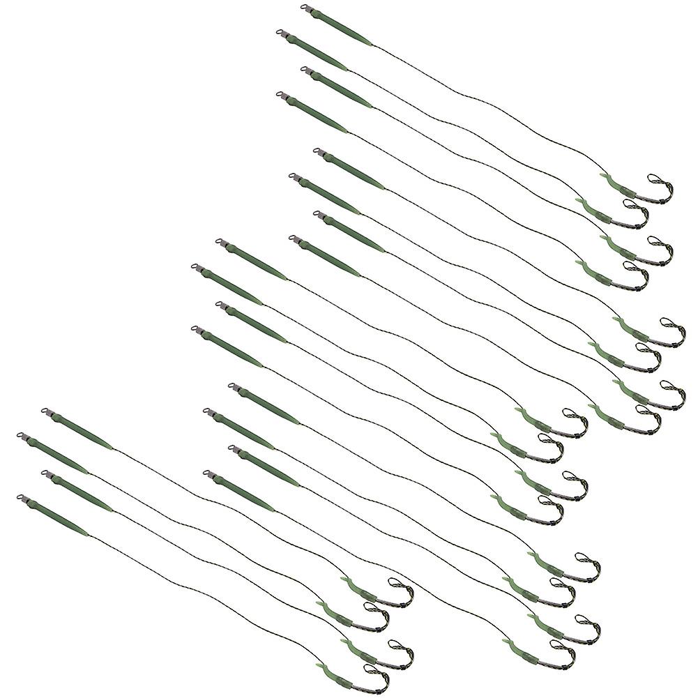 20pcs Barbed Hooks Portable 20cm/7.9in Stainless Steel Fishhook Carp Fishing Tackle2