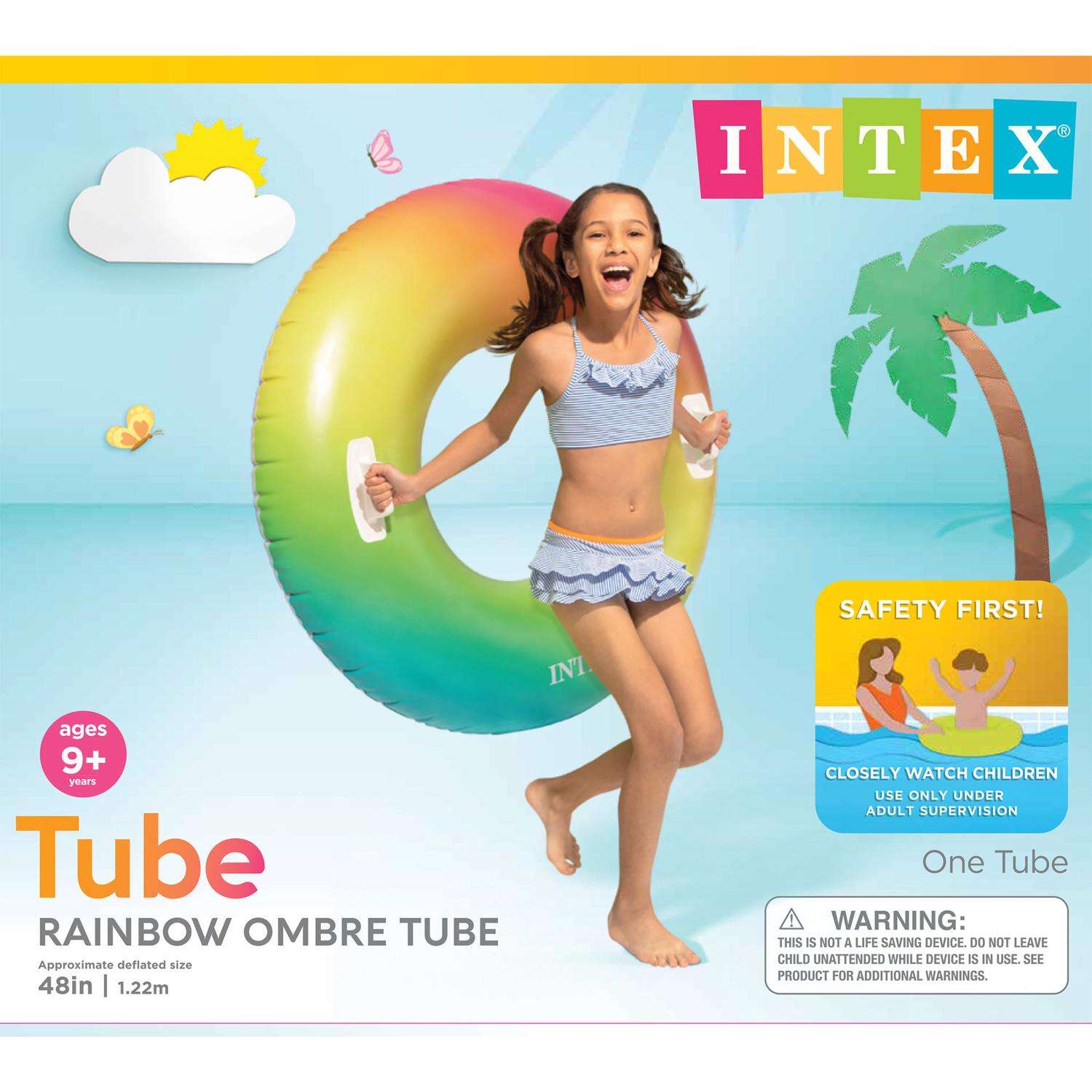 Intex Multicolored Vinyl Inflatable Color Whirl Floating Tube