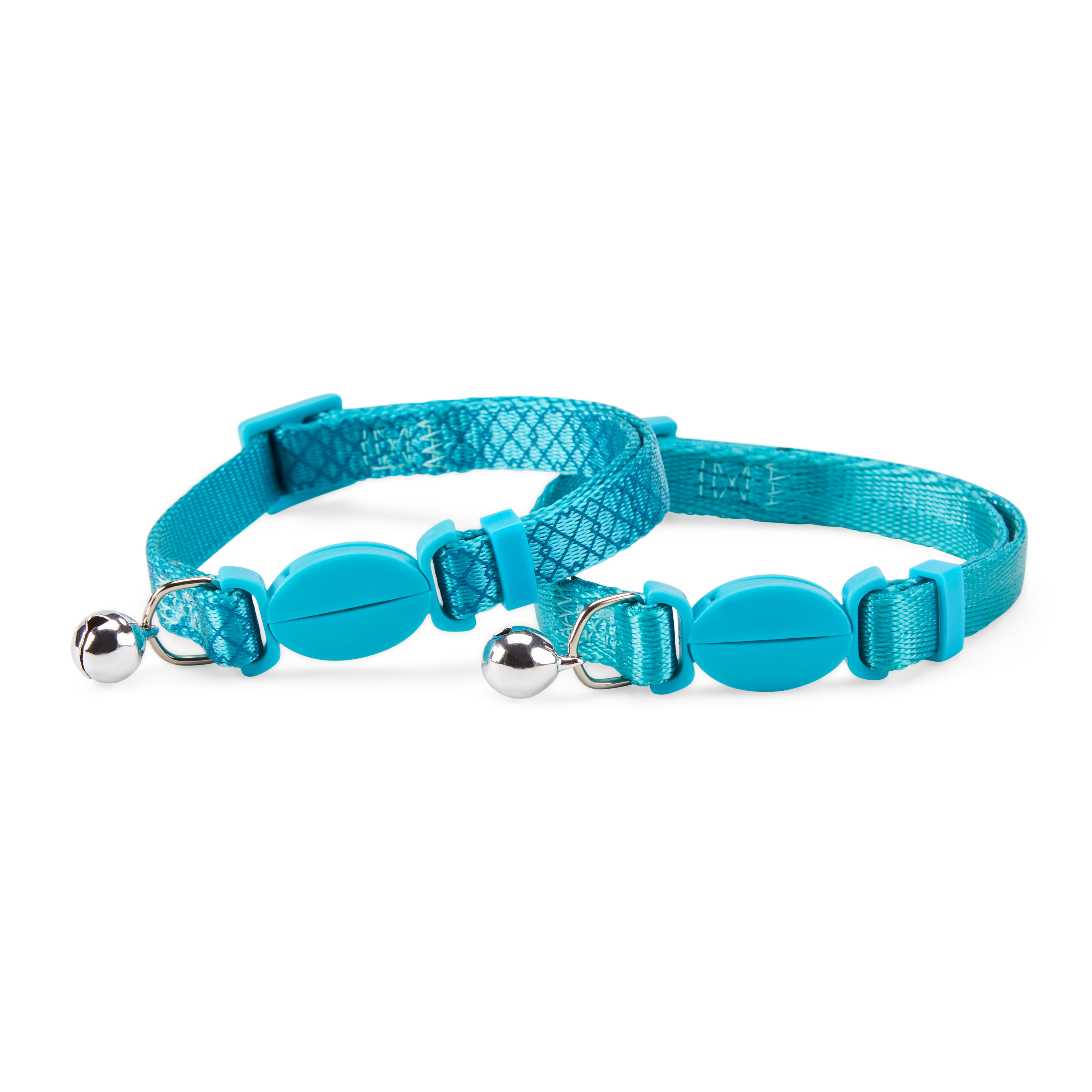 YOULY Turquoise Breakaway Cat Collars， Pack of 2