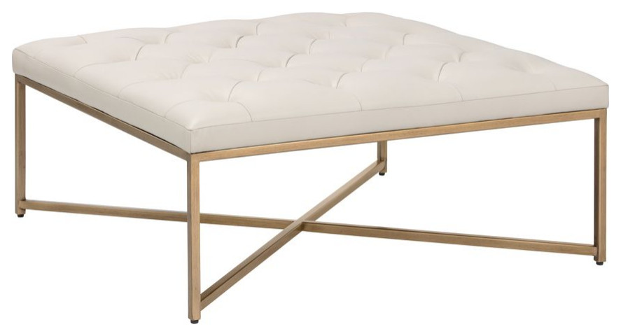 Sunpan MIXT Endall Ottoman   Square   Contemporary   Footstools And Ottomans   by Unlimited Furniture Group  Houzz