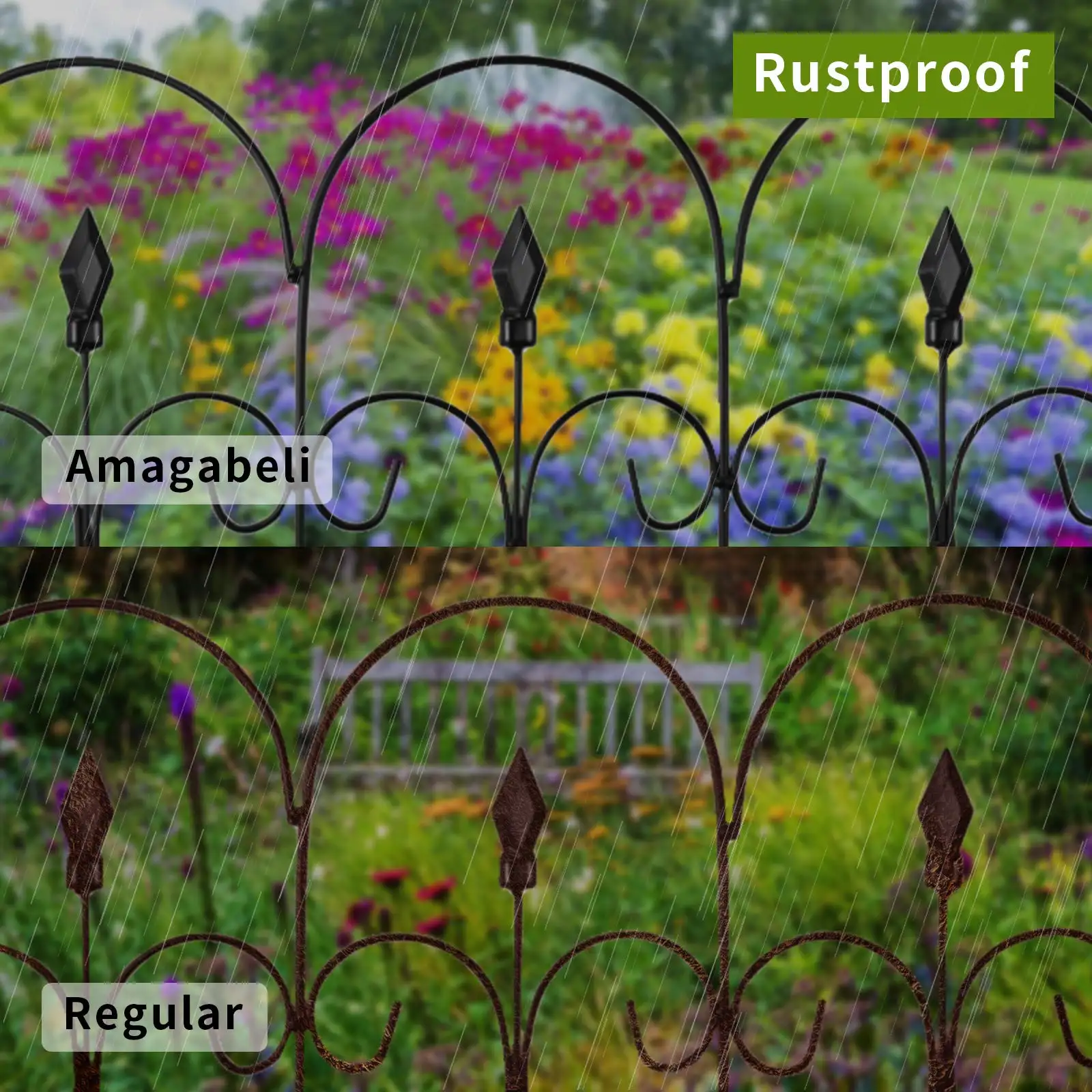 Modern garden decorative decorative  garden wrought iron fence / Zinc steel Fence/