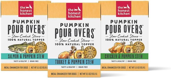 The Honest Kitchen Pumpkin POUR OVERS Variety Pack Wet Dog Food Toppers