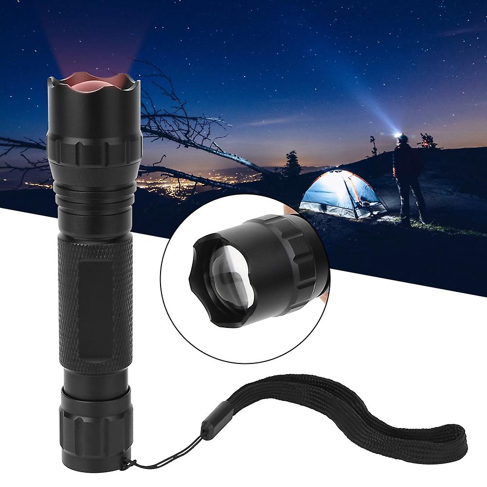 501b High Power Strong Light Led Flashlight 940nm Ir Lighting Night Vision Zoomable Torchblack