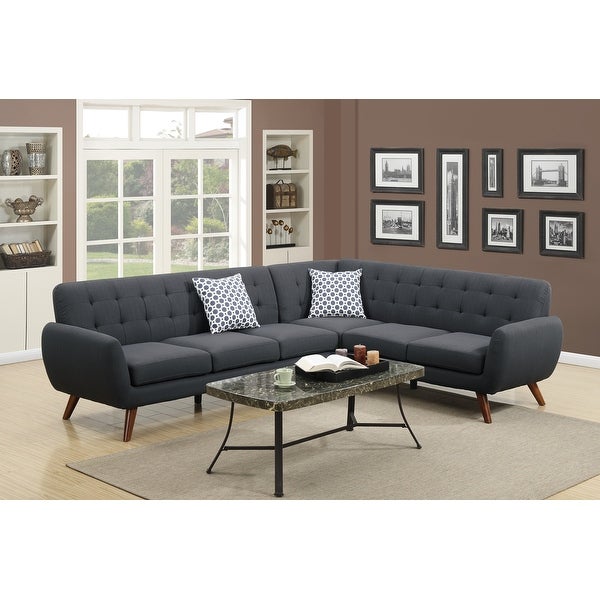 2-Piece Polyfiber Sectional Sofa