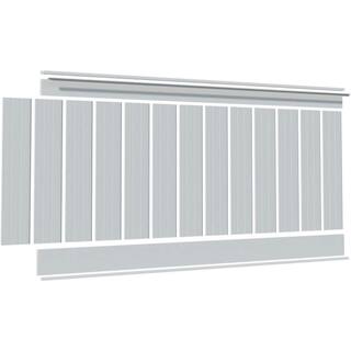 Ekena Millwork 58 in. x 96 in. x 32 in. PVC Deluxe Beadboard Wainscoting Moulding Kit (for heights up to 33-58 in.) WPKP32BBD