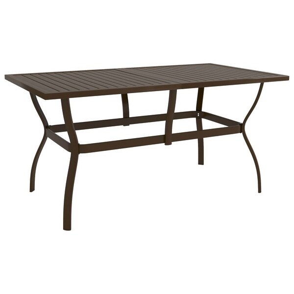 vidaXL Patio Table Brown 55.1