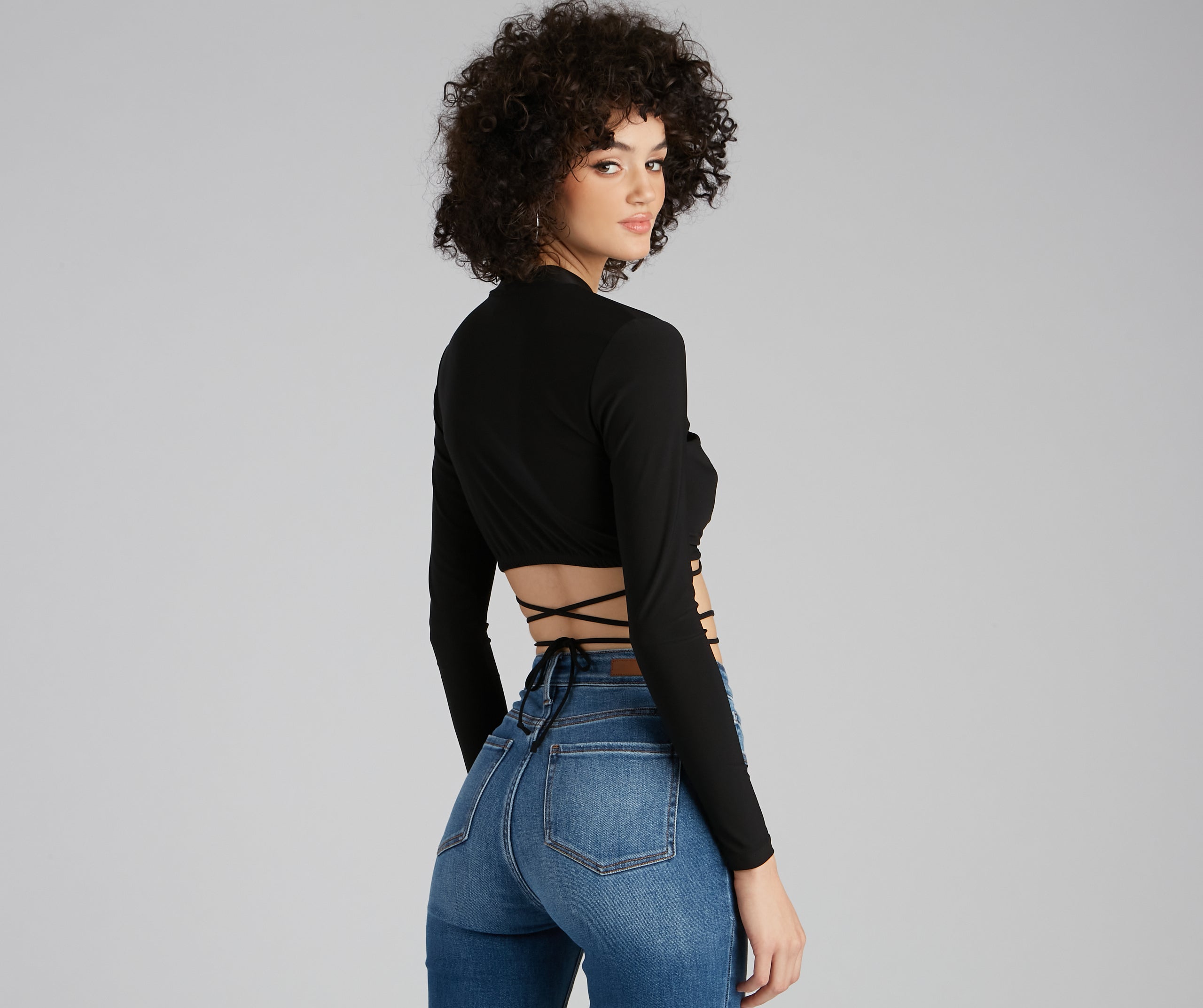 Chic Life Open Back Crop Top