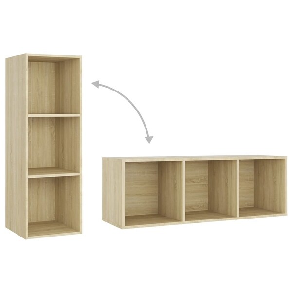 3 Piece TV Cabinet Set Sonoma Oak Engineered Wood