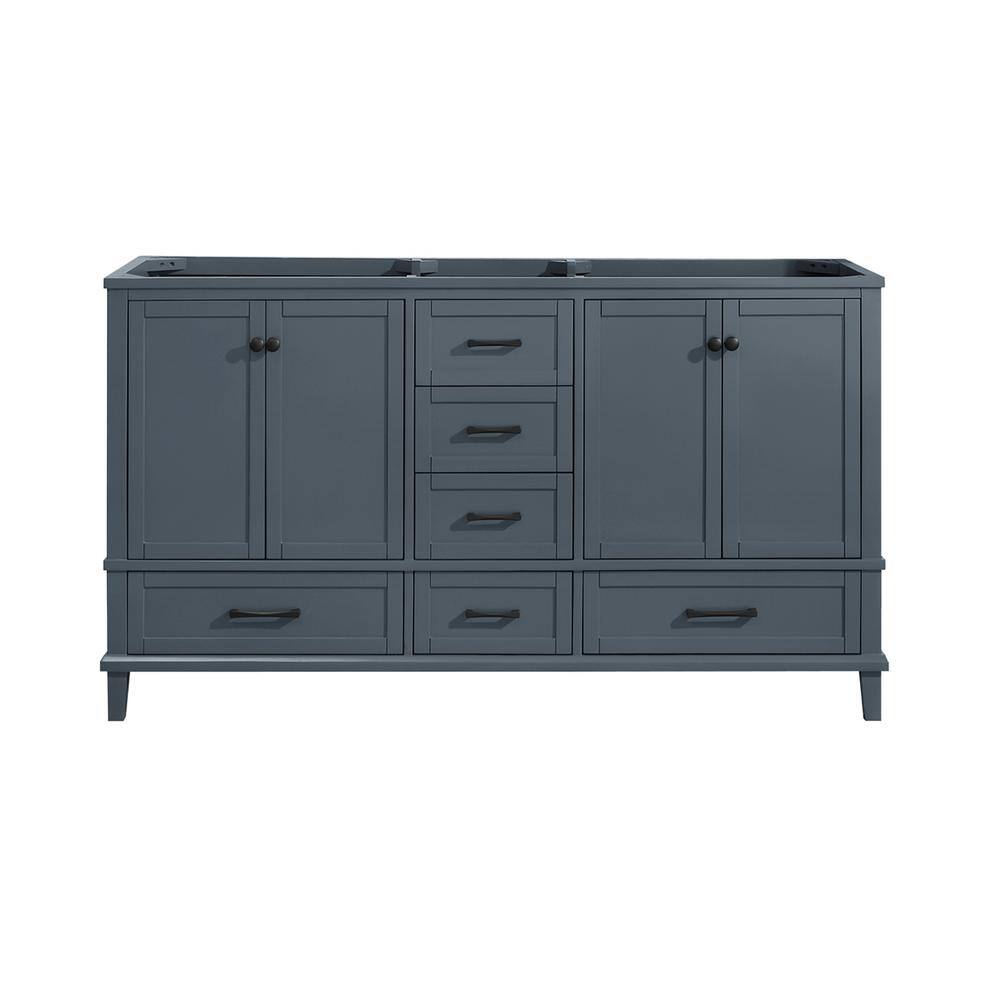 Home Decorators Collection Merryfield 60 in. W x 21-12 in. D Bathroom Vanity Cabinet Only in Dark Blue-Gray 19112-V60-DG