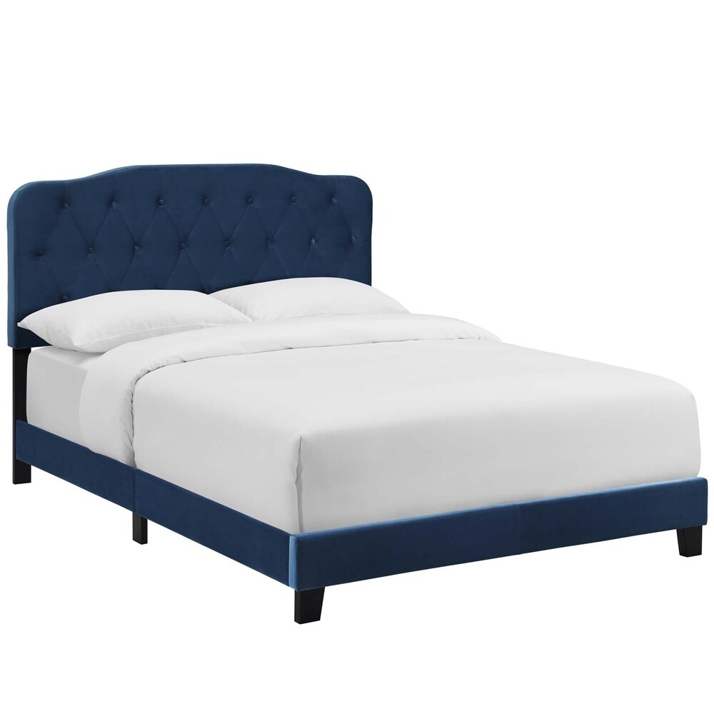 Amelia Twin Upholstered Velvet Bed