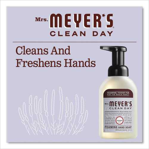 Mrs. Meyer's Foaming Hand Soap， Lavender， 10 oz， 6/Carton (662031)