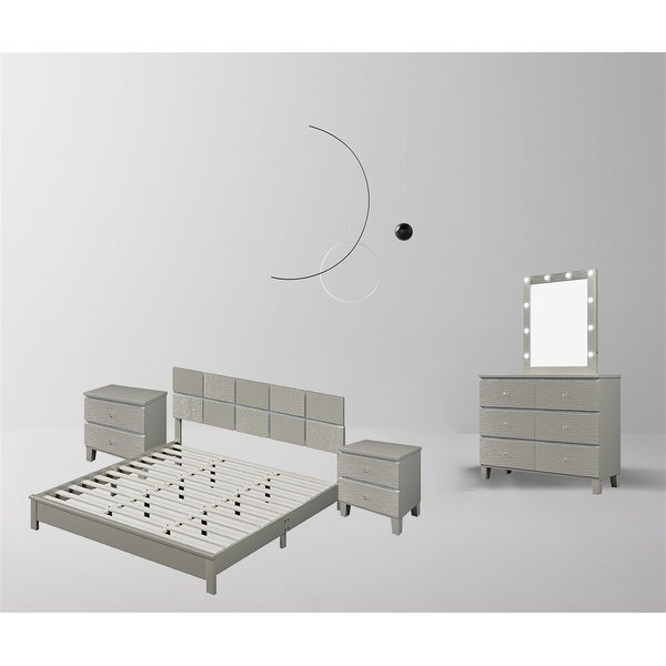 Silver Bedroom Sets 5 Piece - - 37475884