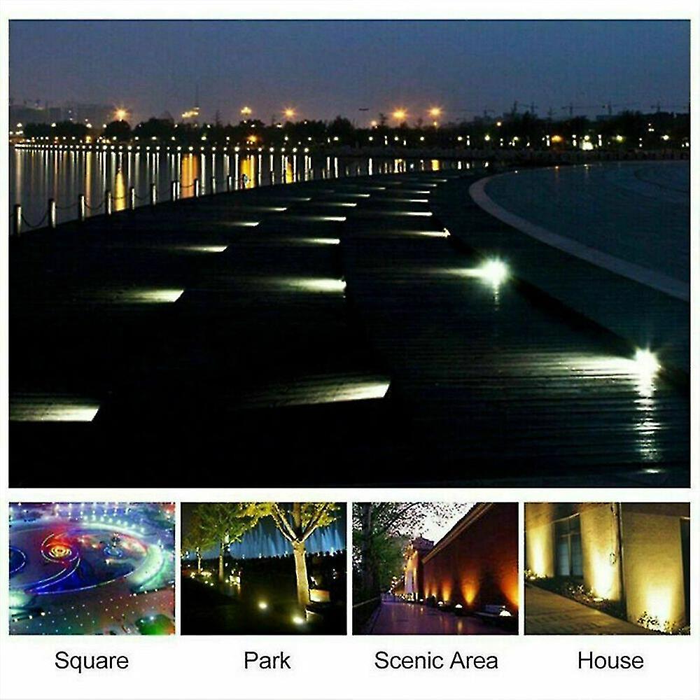 Led Solar Power Ground Lights Floor Decking Outdoor Garden Home Lamp