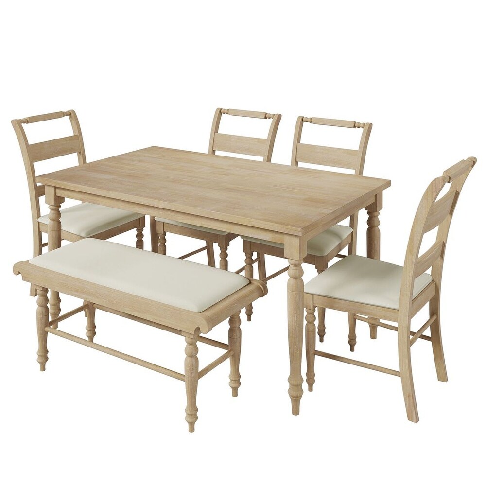 Farmhouse 6 Piece Kitchen Table Set/59\