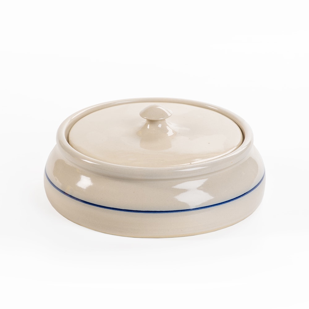 Heritage Blue Stripe Stoneware Tortilla Warmer