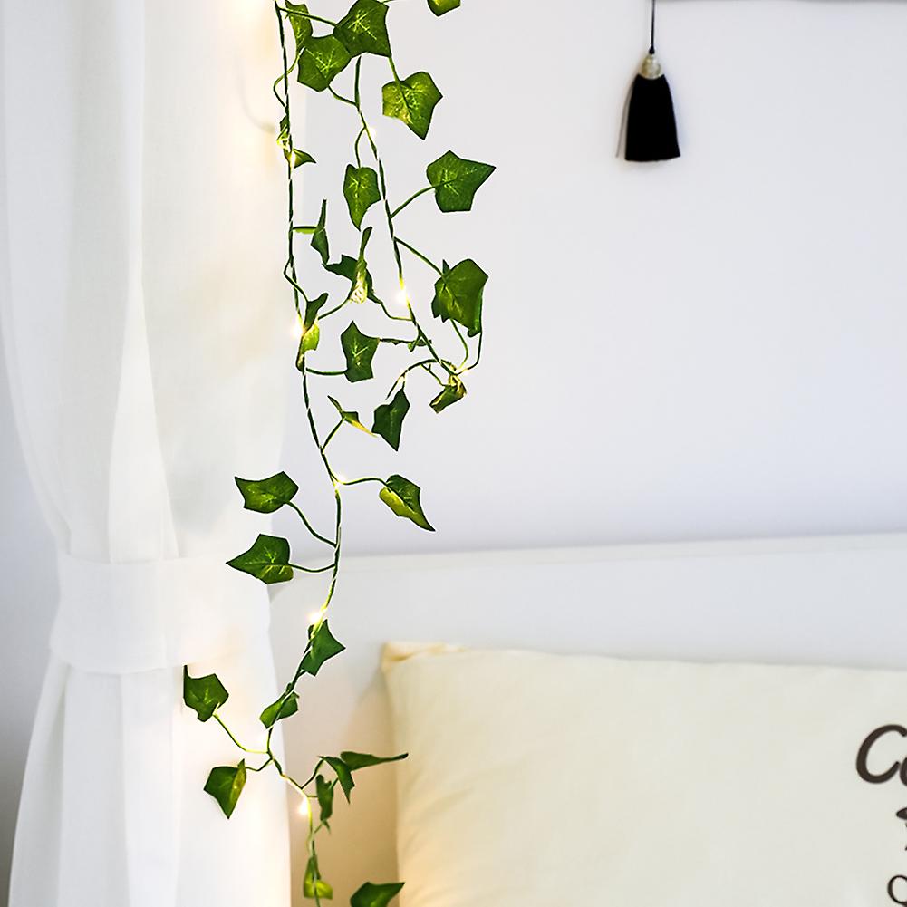 Artificial Ivy Garland Leaves 100led 10m String Light Trailing Vine Garden Home