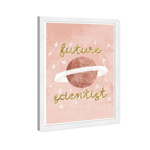 X 21 quot Future Scientist Blush Typography amp Quotes Framed Art Print Inspirational Digital Art Wynwood Studio