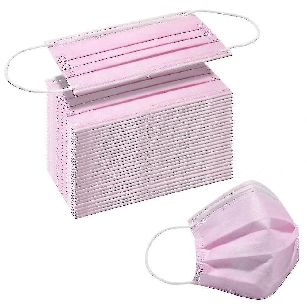 Kids Face Mask Disposable Pink 100 Pcs 3 Ply Children Boys Girls Face Masks With Earloops