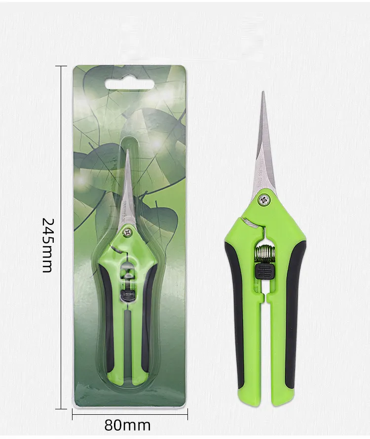 Gardening Hand Scissors Flower Bud Garden Trimming Tool Curved With Sharp Stainless Steel Garden Scissors