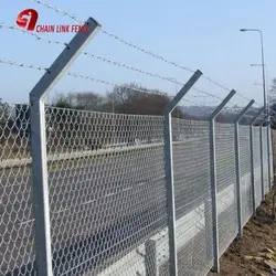 11ga 1.8m Tall pvc coated galvanized chain link fence For Security