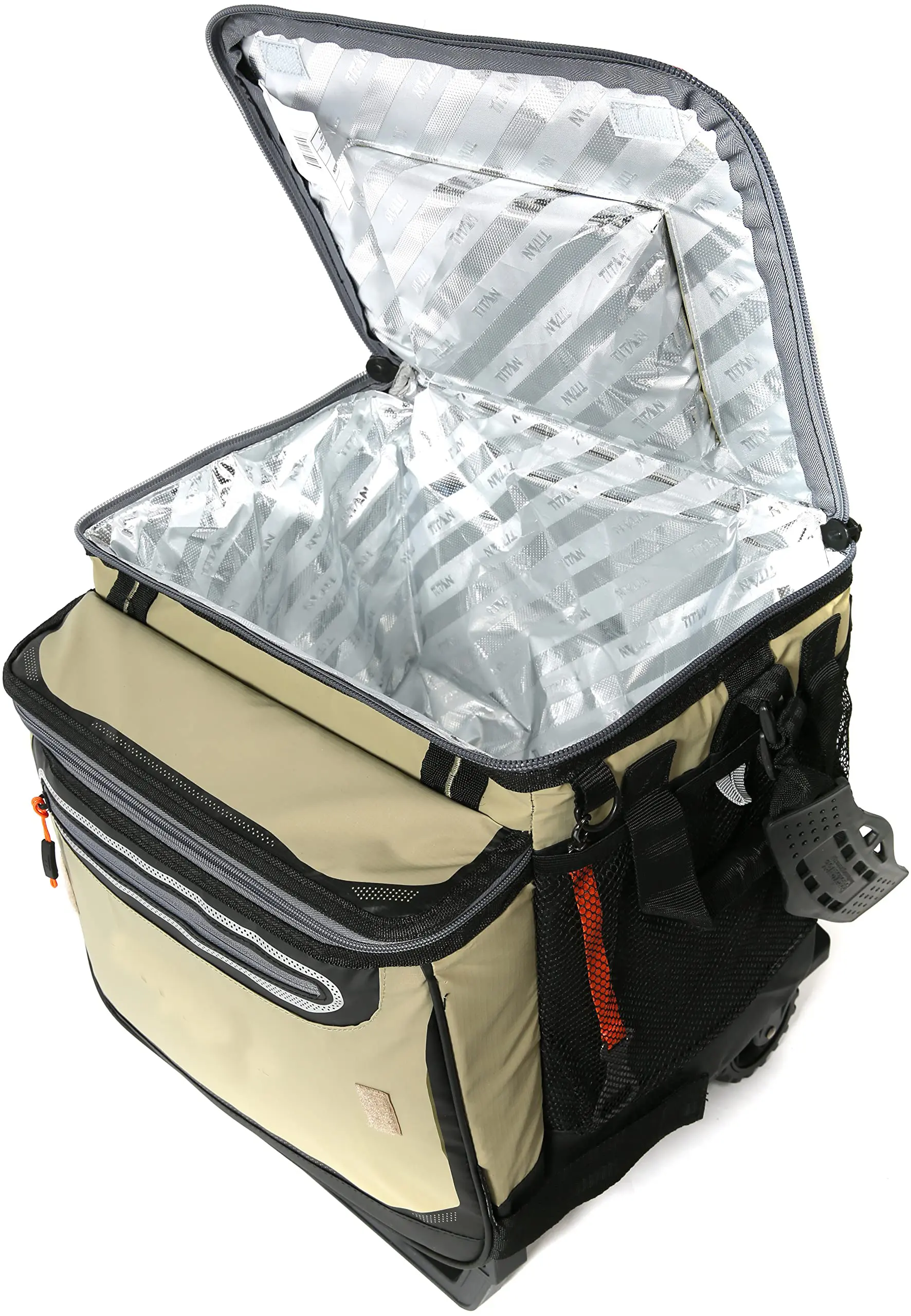 OEM ODM  Terrain Cart Wheels Rolling Cooler Box Deep Freeze 60 Can Collapsible Portable Camping Cooler