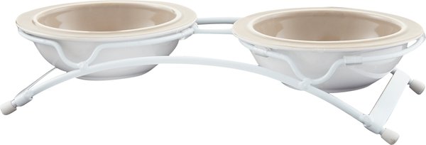 PetRageous Designs Toftee's Paws Double Diner Elevated Pet Bowls