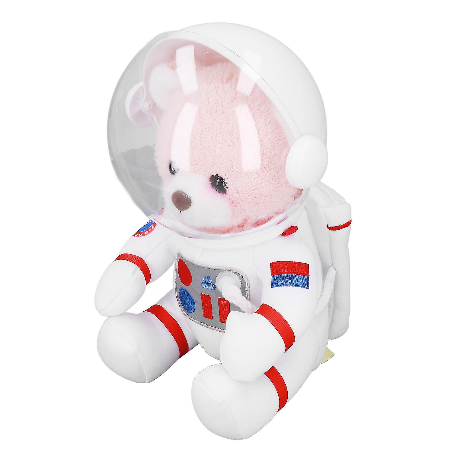 11.81in Space Bear Stuffed Toy Small Bag Adorable Down Cotton Cartoon Bear Doll for Birthday Gift Pink